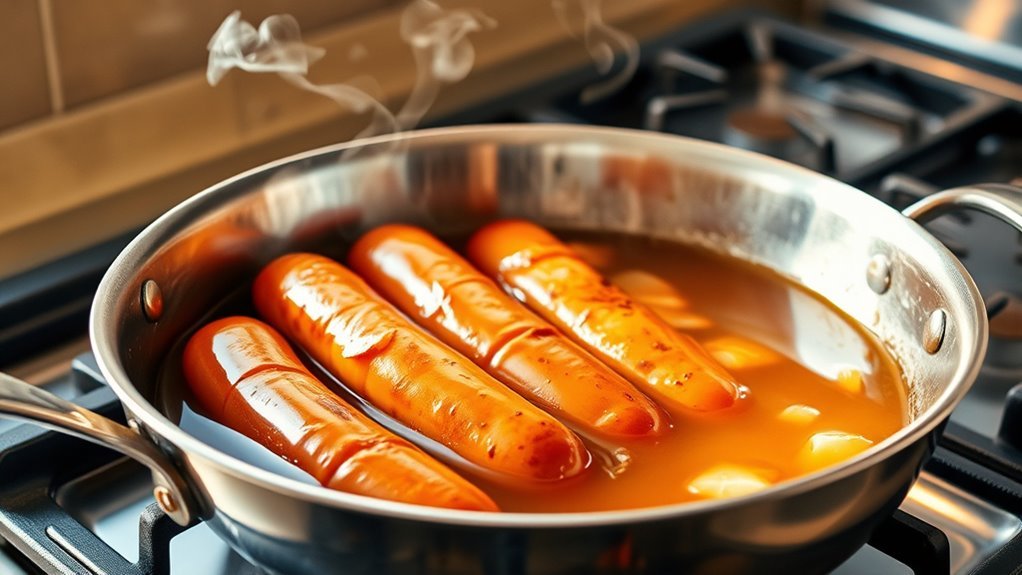 add liquid steam cook