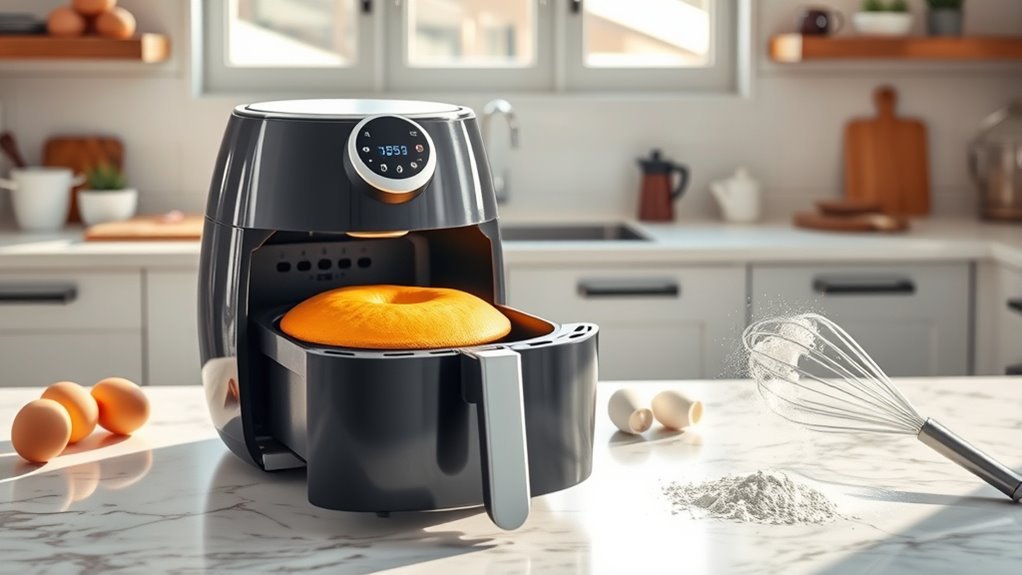 bake cake using air fryer