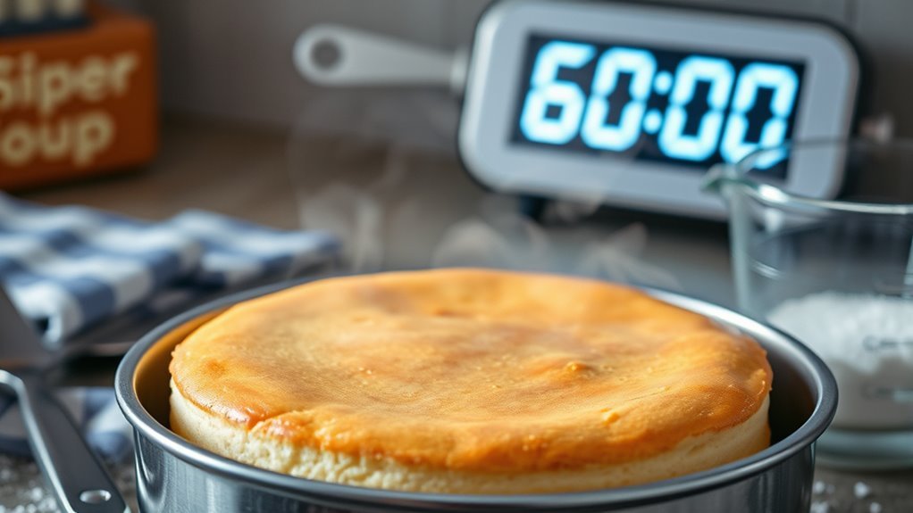 bake cheesecake evenly carefully