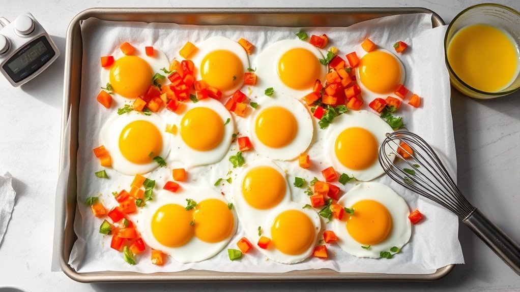 bake eggs on sheet pan