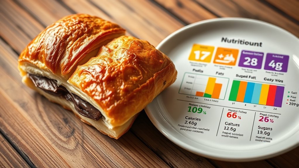 chocolate filled pastry nutrition