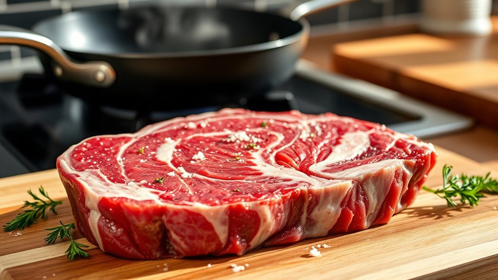 choose thick marbled steak