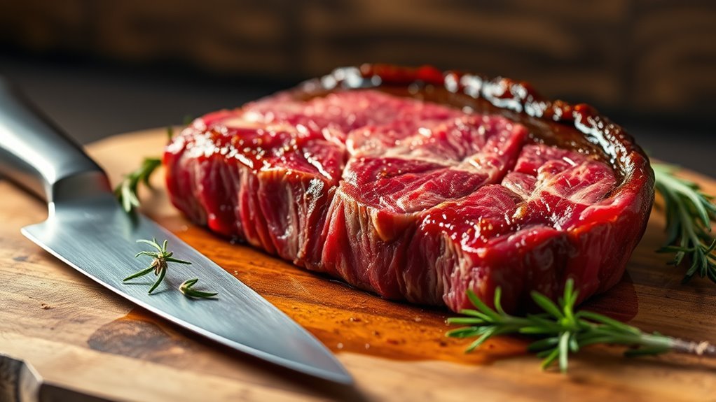 choose thick marbled steak