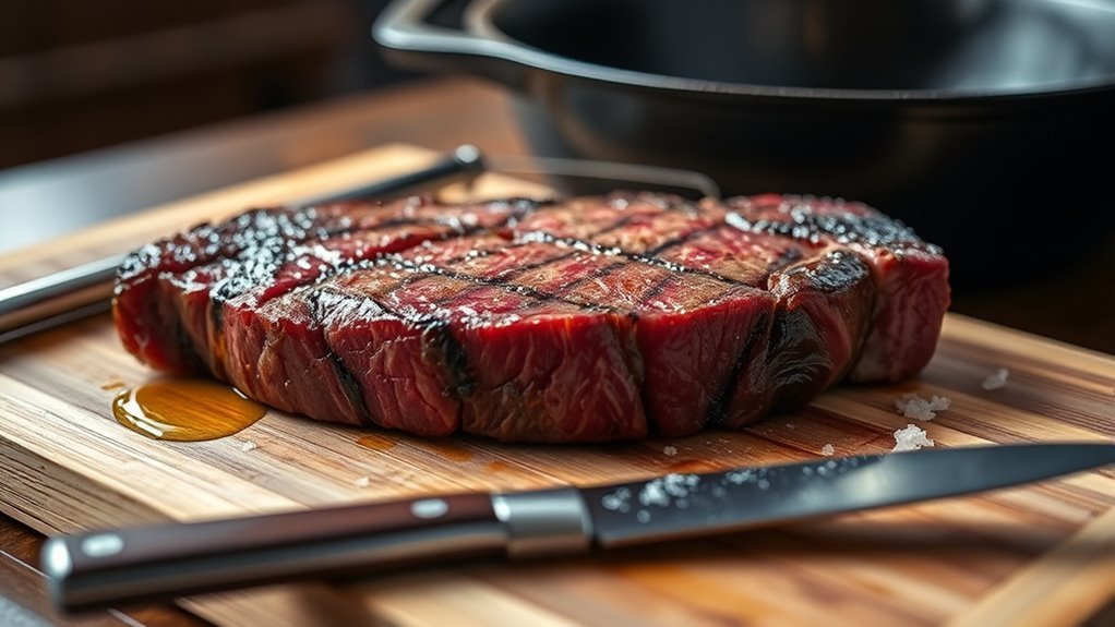 choose thick marbled steaks