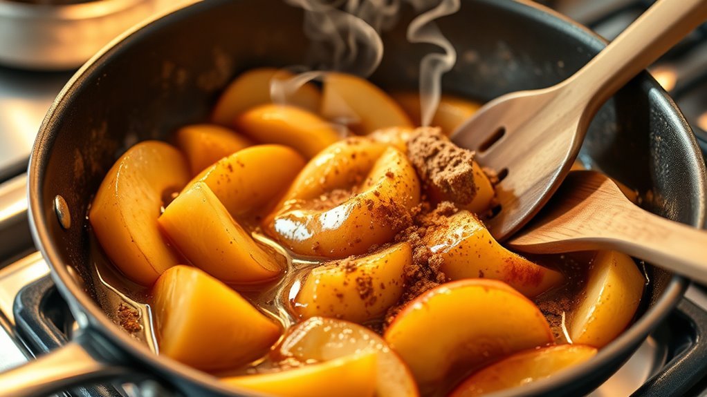 cook apples with sugar