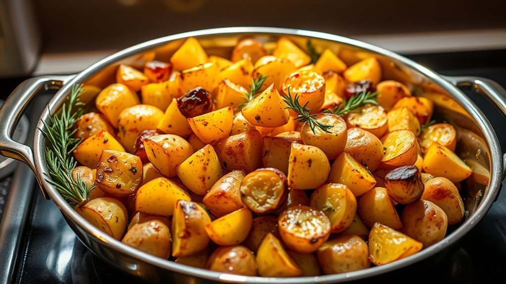 crispy evenly roasted potatoes
