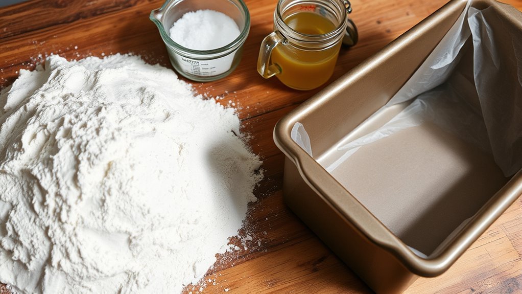 gather ingredients prepare loaf