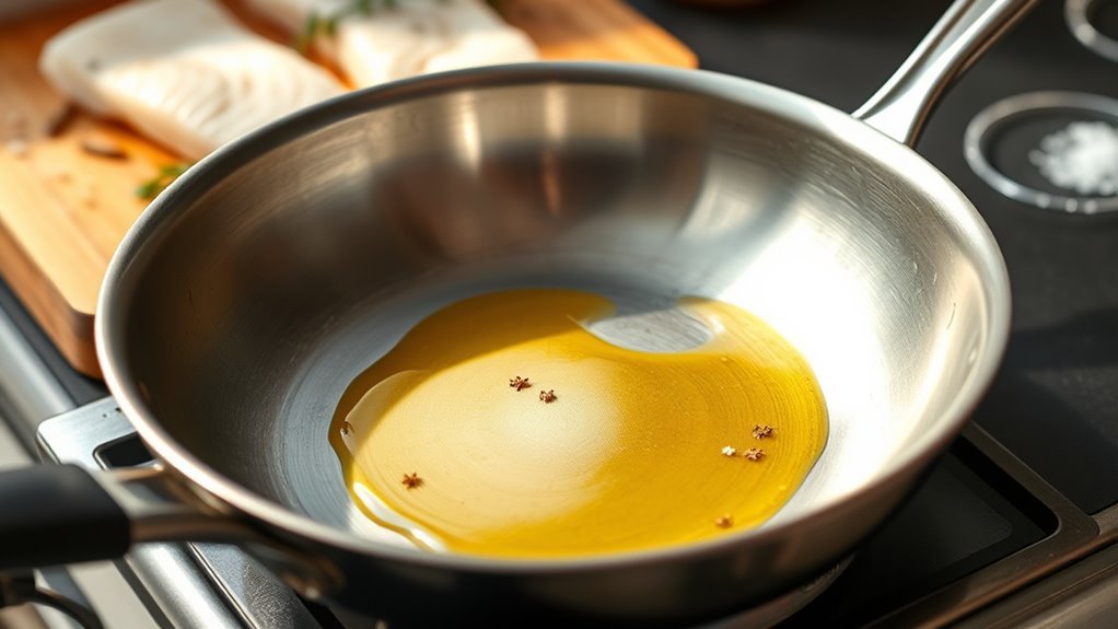 heat oil until shimmering