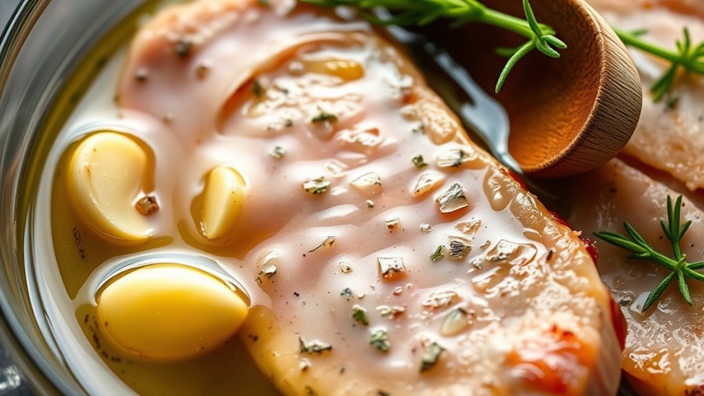 marinate for tender flavorful chops