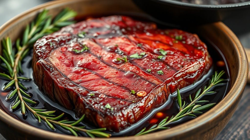 marinate steak evenly refrigerated