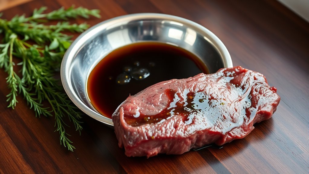 marinate turn tenderize refrigerate