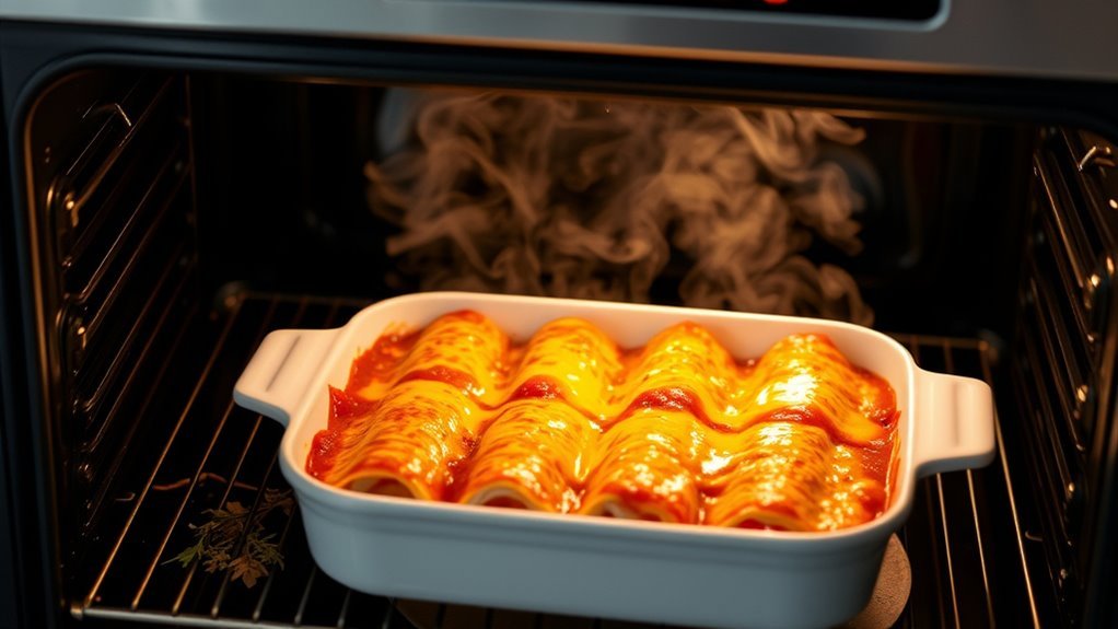 optimal enchilada baking temperatures