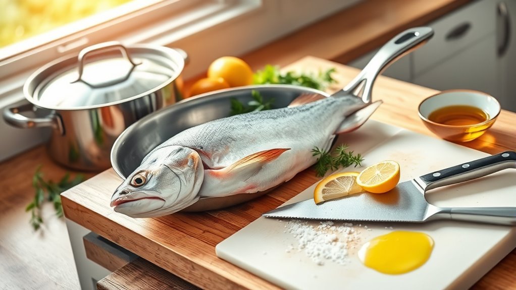 organize ingredients and tools