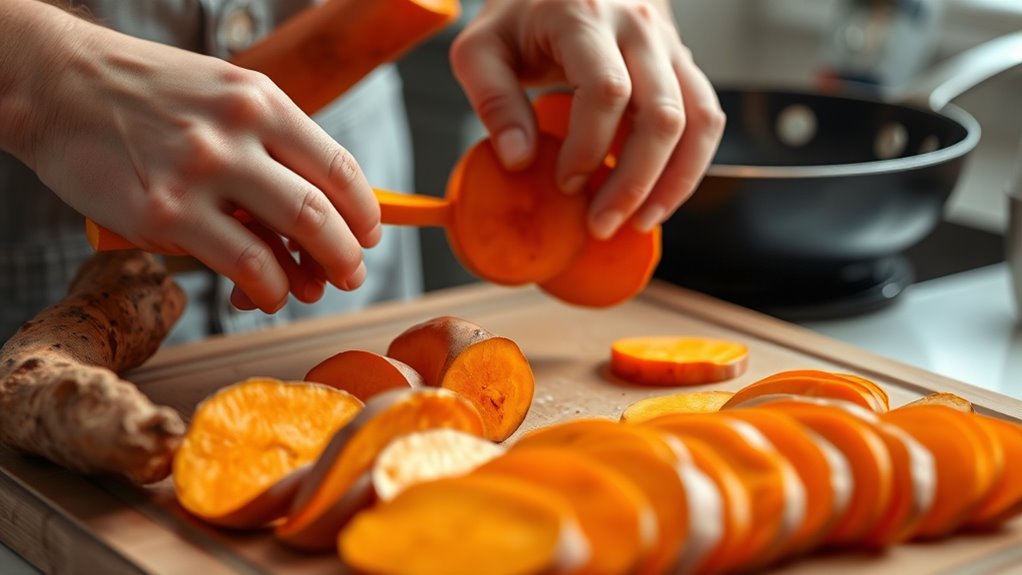 peel slice rinse uniformly