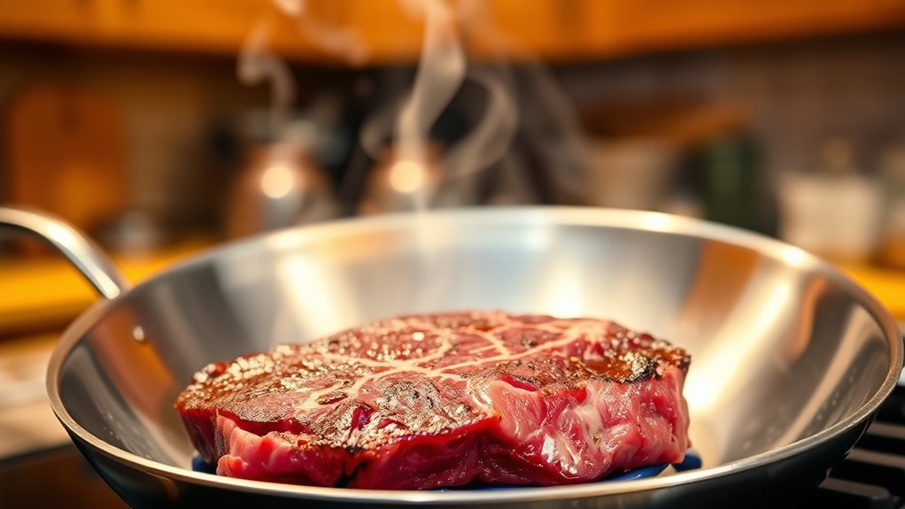 preheat oil sear flip