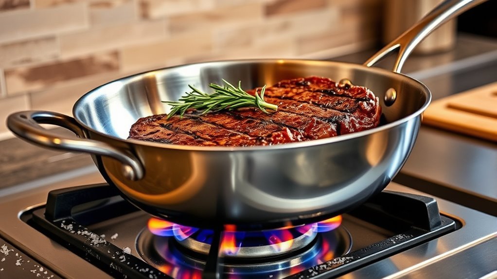 preheat pan for searing