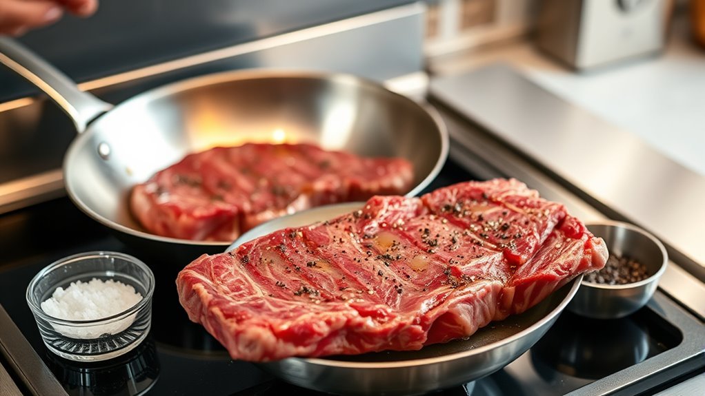 preheat pan with oil