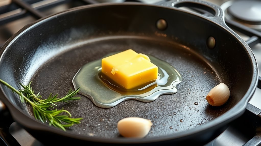 preheat skillet add fat