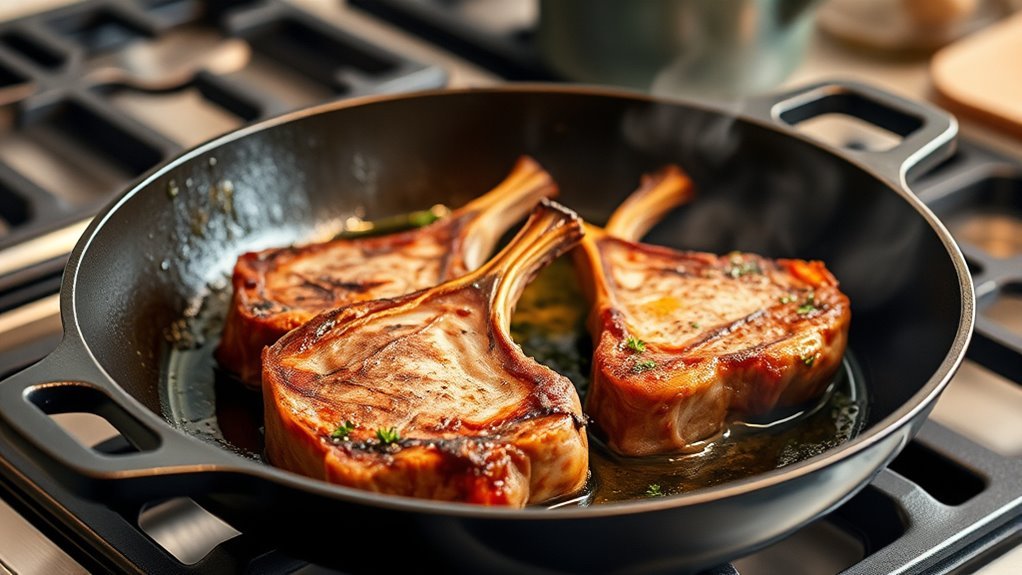 preheat test sear crust