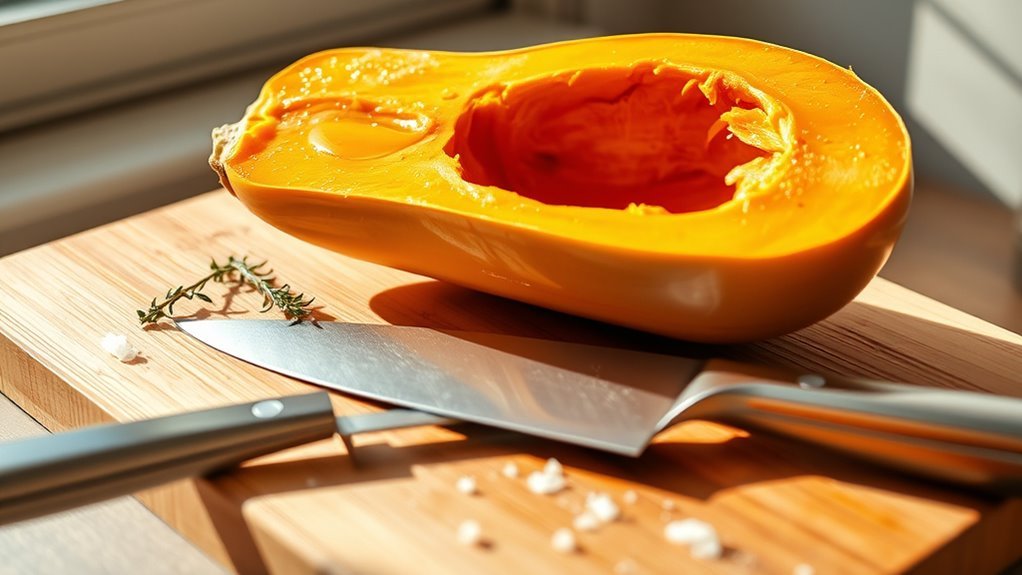 prepare squash for baking