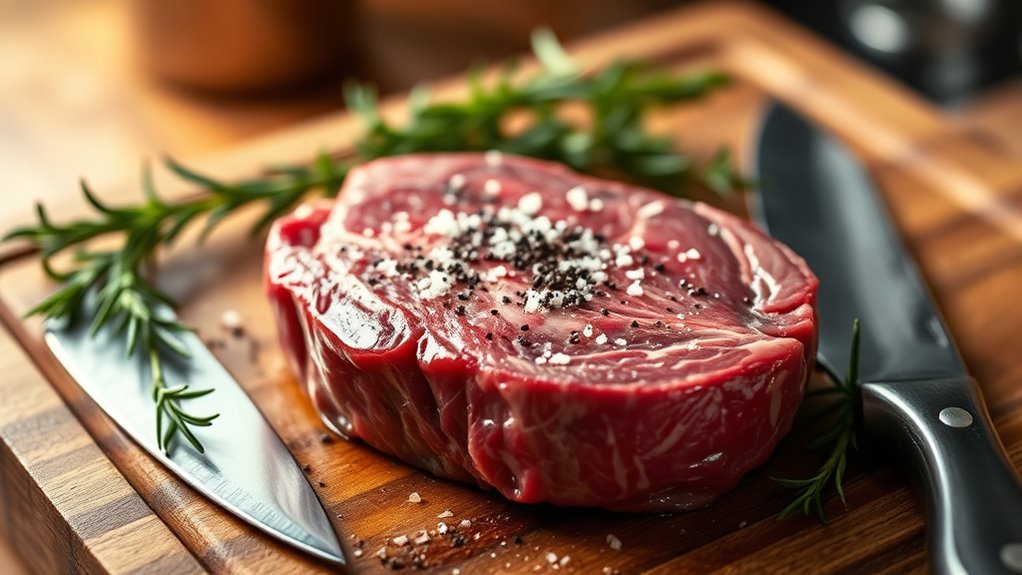 proper steak seasoning technique