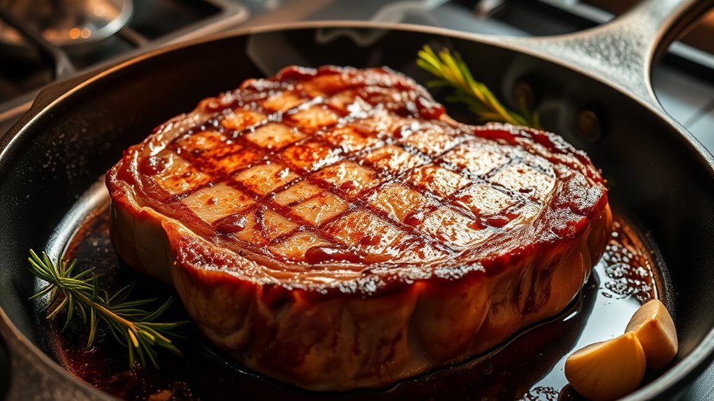 sear steak for flavor