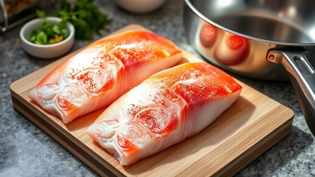 season and spice fillets evenly