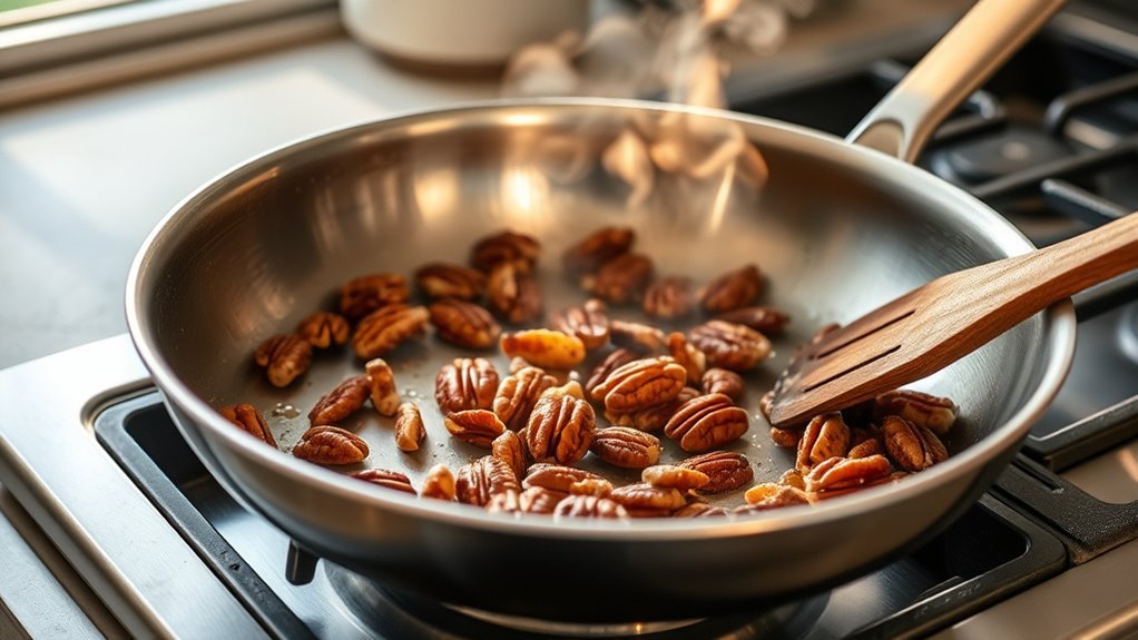 stir pecans toast evenly