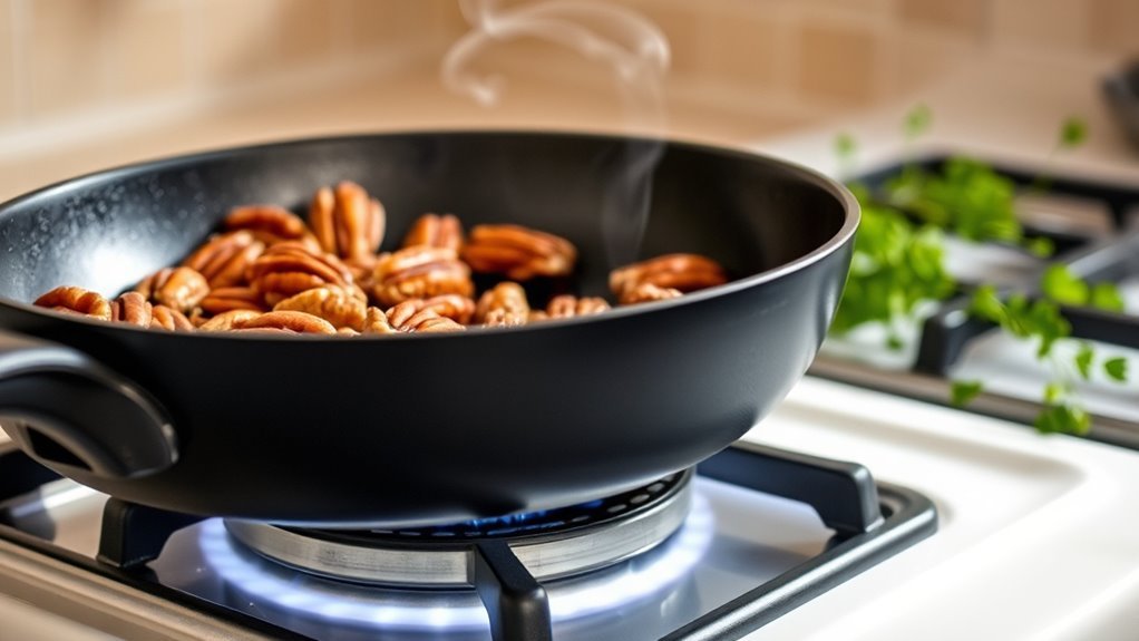 toast pecans in pan