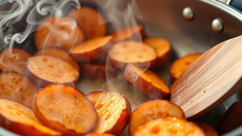 uniform thin sweet potato slices